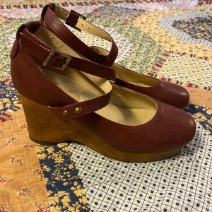 Wine colored clogs